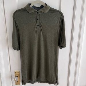 Lululemon Olive Medium Men’s Athletic Fitness Performance Golf Polo​​​​​